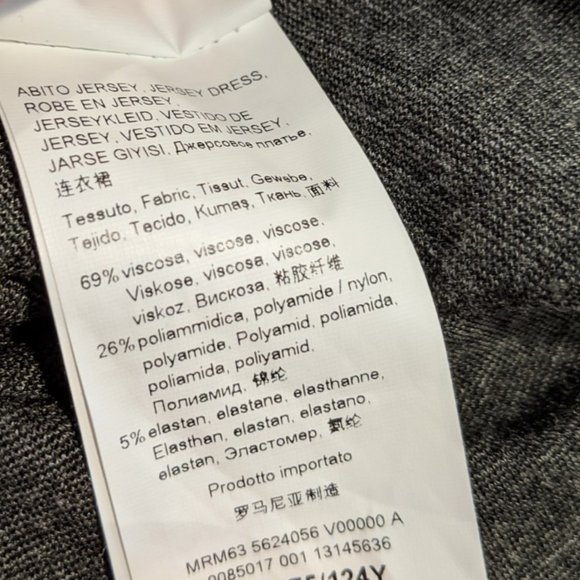 NWT Marina Rinaldi Sport Olivetta long-sleeved gray tailored midi dress, size 22 - Picture 8 of 10